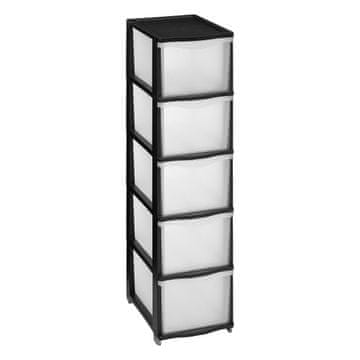 5Five® Organizator s 5 predali, črne barve, 98,5 cm