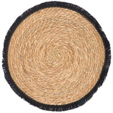 Kinvara Boho podloga za mizo 38 cm s črnimi resicami