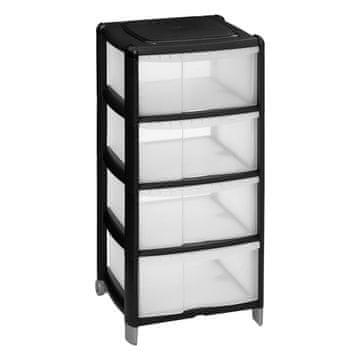 5Five® Organizator s 4 predali, črne barve, 85 cm