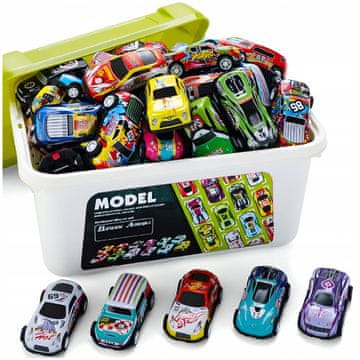 Dream Toys 50 x KOVINSKI AVTOMOBILI, AVTOMOBILI, POLICIJA, GASILCI, ŠPORT + ORGANIZATOR