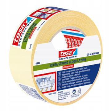 Tesa dvostranski samolepilni trak za preproge, močan, 25 m x 50 mm