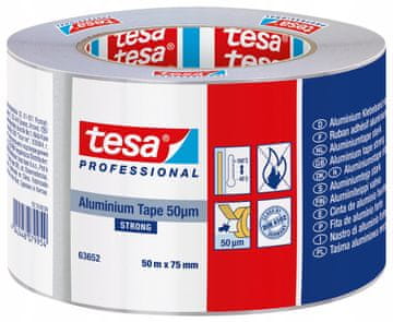 Tesa aluminijast samolepilni trak za popravilo kablov, širok, 50 m x 75 mm