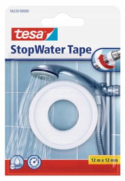 Tesa Tesnilni trak iz vodoodpornega teflona za navoje pip 12 m x 12 mm