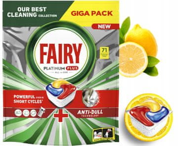 Fairy Kapsule za pomivalni stroj Platinum Plus All in One Lemon 71 kosov.