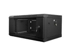 Lanberg 19" 4U 600x450 črna stenska omarica (ploščato pakiranje)