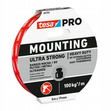 Tesa dvostranski samolepilni montažni trak iz PE pene, močan, 5 m x 19 mm