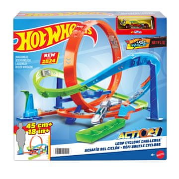 HOT Hot Wheels Action Twisted Tornado Loop Cyclone Challenge Set HTK16