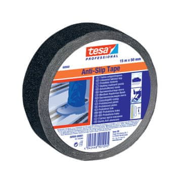 Tesa Samolepilni trak za stopnice, protizdrsni, črn, 15 m x 50 mm