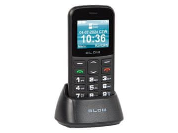 Blow BLOW S18D seniorski mobitel s bazom, crni