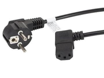 Lanberg CEE 7/7 -> IEC 320 C13 napajalni kabel kotni 3 m VDE črne barve