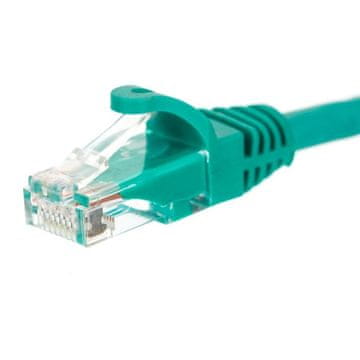 Patchcord RJ45, lita prevleka, kat. 5e UTP, 1 m zelene barve