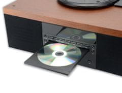 Akai AKAI ATT-14BT gramofon s CD predvajalnikom in FM radiem, les/črna