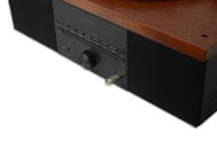 Akai AKAI ATT-14BT gramofon s CD predvajalnikom in FM radiem, les/črna