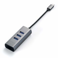 Satechi Satechi ST-TC2N1USB31AM USB-C hub/replicator, sivi