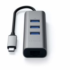 Satechi Satechi ST-TC2N1USB31AM USB-C hub/replicator, sivi