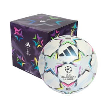 slomart Nogometna žoga adidas UCL League 26/27 League Stage Box, bela/modra/roza/zelena, 4