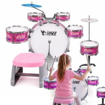 slomart SUPRIMO K-DRUMS 3 Otroška perkusijska garnitura - roza