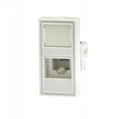 Kompletna nadometna vtičnica 2 x RJ45 8p8c FTP kat. 6 LSA