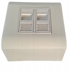 Kompletna nadometna vtičnica 2 x RJ45 8p8c FTP kat. 6 LSA