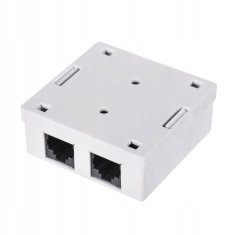 Kompletna nadometna vtičnica 2 x RJ45 8p8c FTP kat. 6 LSA