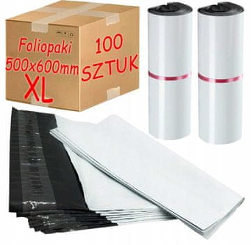 Polietilenski poštni paketi Courier beli XL 500x600 mm - 100 kosov.