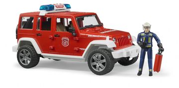 JEEP BRUDER Jeep Wrangler gasilsko vozilo s figuro, 1:16