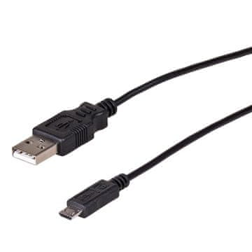 Akyga AK-USB-21 USB 2.0 kabel USB A(M) - micro USB B(M) 1m črne barve