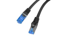 Lanberg Patchcord S/FTP kat. 6A 0,25 m LSZH CCA fluke passed črn