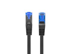 Lanberg Patchcord S/FTP kat. 6A 0,25 m LSZH CCA fluke passed črn