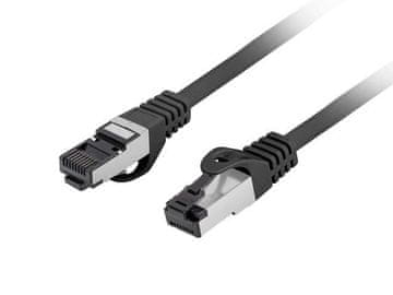 Lanberg Patchcord S/FTP kat. 8.1 0,25 m LSZH CU fluke passed črn