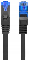 Lanberg Patchcord S/FTP kat. 6A 0,25 m LSZH CCA fluke passed črn