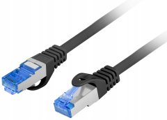 Lanberg Patchcord S/FTP kat. 6A 0,25 m LSZH CCA fluke passed črn