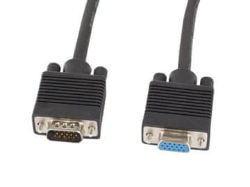 Lanberg Podaljševalni kabel VGA M/F 5m s feritnim oklopom, črne barve