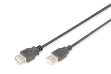 Digitus AK-300202-030-S USB 2.0 podaljšek 3 m črne barve