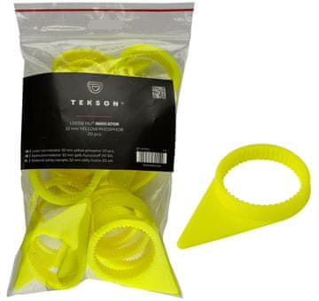 Tekson Indikator ohlapnih matic 32 mm rumeni fosfor 20 kosov.