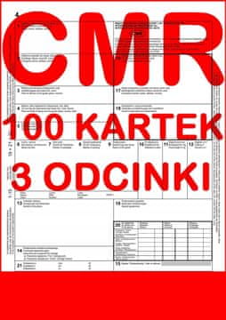 Tovorni list CMR 100 listov - 3 razdelki - 33 kompletov