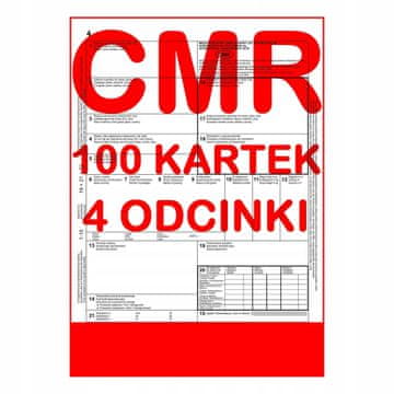 Tovorni list CMR 100 listov - 4 razdelki - 25 kompletov