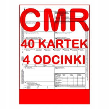 Tovorni list CMR 40 listov - 4 razdelki - 10 kompletov
