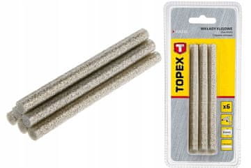Topex 8 mm srebrne bleščeče lepilne palice, 6 kosov.