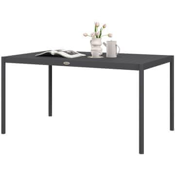 Homestar Vrtna jedilna miza 145x90x74 cm siva