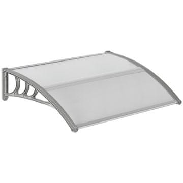 Homestar Nadstrešek za vrata 100x75x23 cm srebrne barve