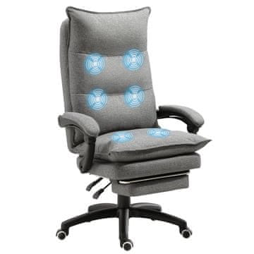 Homestar Pisarniški stol z masažo 70x62x120-130 cm črne barve