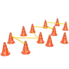 Homestar Komplet za agility za pse, 6-delni komplet za trening ovir, 80x22,5x30 cm, oranžna