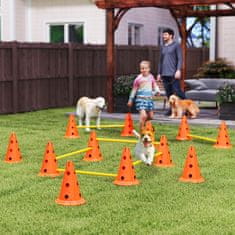 Homestar Komplet za agility za pse, 6-delni komplet za trening ovir, 80x22,5x30 cm, oranžna