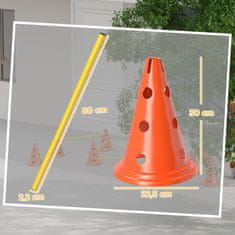 Homestar Komplet za agility za pse, 6-delni komplet za trening ovir, 80x22,5x30 cm, oranžna