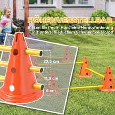 Homestar Komplet za agility za pse, 6-delni komplet za trening ovir, 80x22,5x30 cm, oranžna