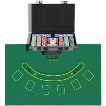 Homestar Komplet za poker 400 žetonov 39,5x28x8 cm siva