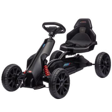 Homestar Pedalni gokart nastavljivo sedež 100x58x58,5 cm črn