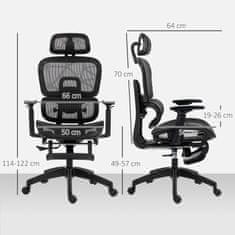 Homestar Pisarna stol ergonomski pisarniški stol 66x64x114 cm črna