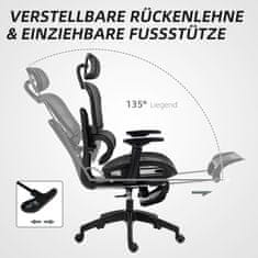 Homestar Pisarna stol ergonomski pisarniški stol 66x64x114 cm črna